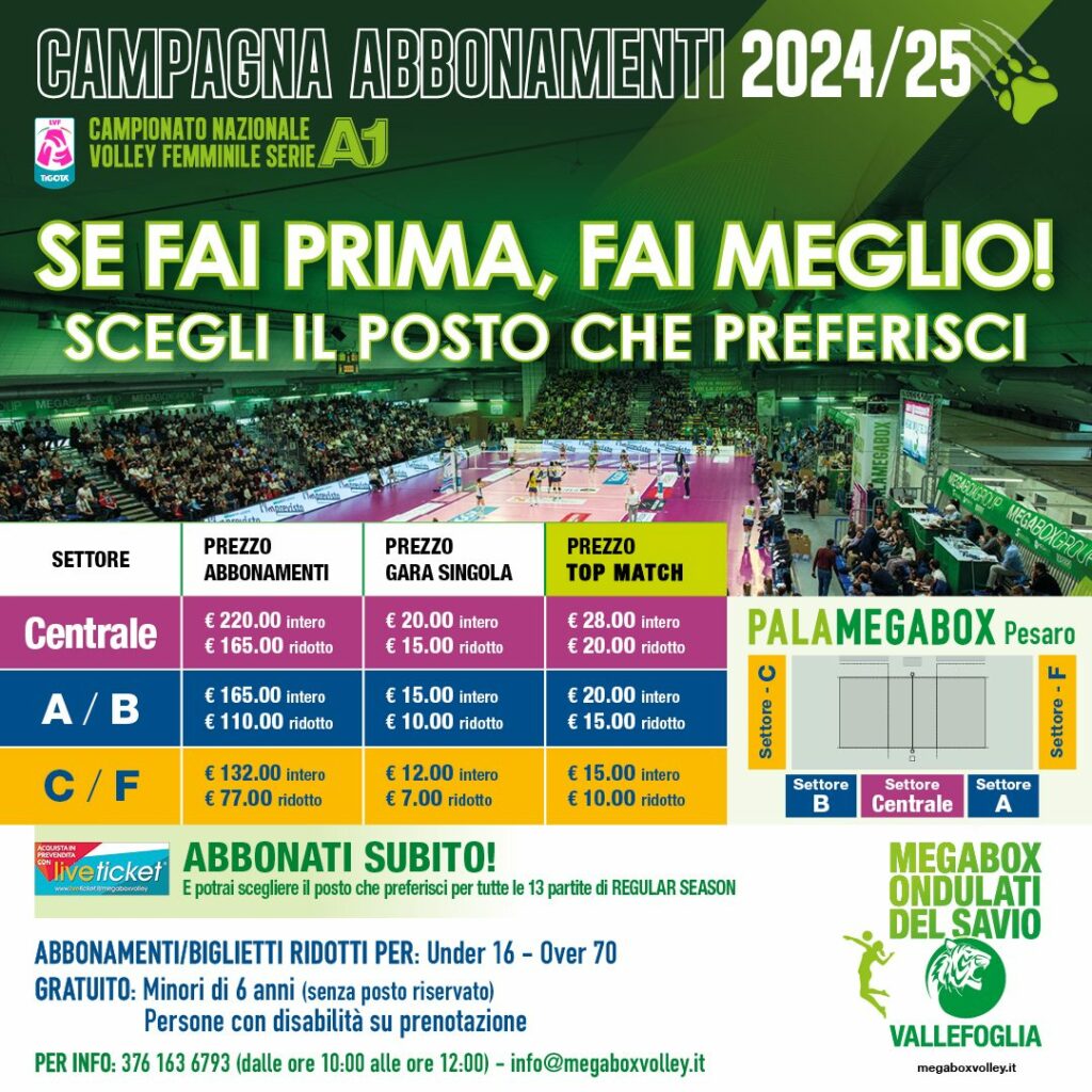 Megabox abbonamenti 2024/25